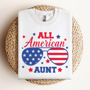 All American Aunt SVG American Independence Day T Shirt cut files 3