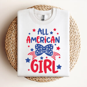 All American Girl SVG Patriotic 4th of July SVG cut files 3