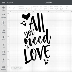 All You Need Is Love SVG Love Hearts Quote Design SVG Cut Files for Cricut 2
