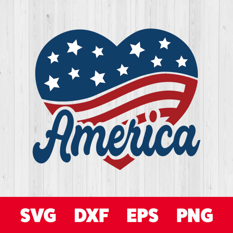 America SVG 4th Of July SVG Heart SVG American SVG 1