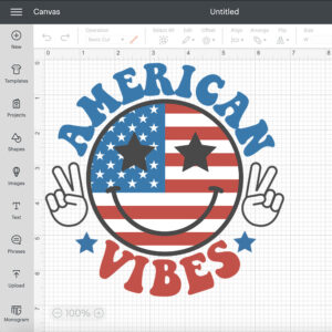 American Vibes Smiley SVG Fourth of July SVG Retro 4th of July SVG 2