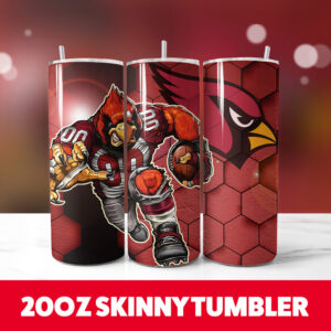 Arizona Cardinals 20oz Skinny Tumbler PNG Digital Download 1