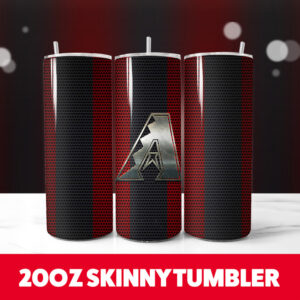 Arizona Diamondbacks Designs 3 20oz Skinny Tumbler PNG Digital Download 1