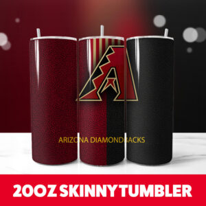 Arizona Diamondbacks Designs 5 20oz Skinny Tumbler PNG Digital Download 1