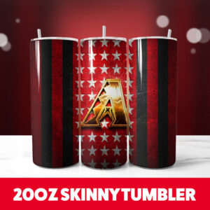 Arizona Diamondbacks Designs 9 20oz Skinny Tumbler PNG Digital Download 1