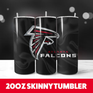 Atlanta Falcons 10 20oz Skinny Tumbler PNG Digital Download 1