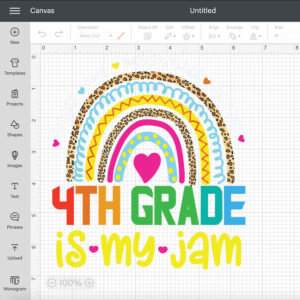 Back To School Fourth 4th Grade Is My Jam Back To School Rainbow Teacher SVG 2