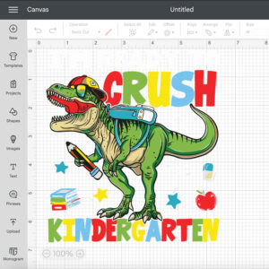 Back To School Im Ready To Crush Kindergarten Back To School Dinosaur SVG 2