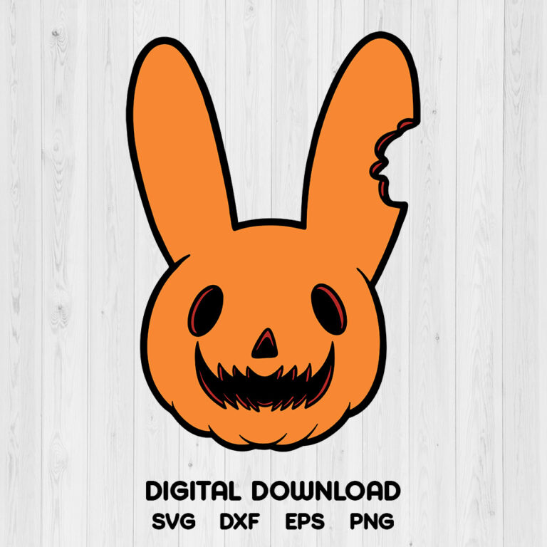 Bad Bunny Halloween SVG, Bunny Head SVG, Bunny SVG, Halloween SVG