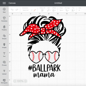 Ballpark Mama SVG Messy Bun Baseball Mom Cricut SVG cut files 2