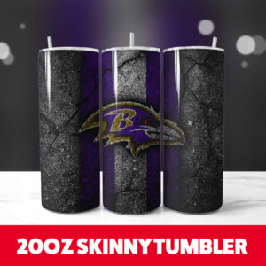 Baltimore Ravens 1 20oz Skinny Tumbler PNG Digital Download 1