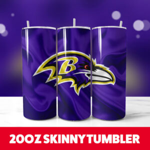 Baltimore Ravens 15 20oz Skinny Tumbler PNG Digital Download 1