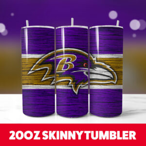 Baltimore Ravens 16 20oz Skinny Tumbler PNG Digital Download 1