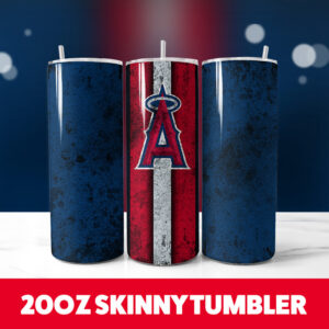 Baseball Angels Grunge 20oz Skinny Tumbler PNG Digital Download 1