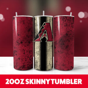 Baseball Diamondbacks Grunge 20oz Skinny Tumbler PNG Digital Download 1