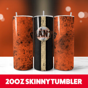 Baseball Giants Grunge 20oz Skinny Tumbler PNG Digital Download 1