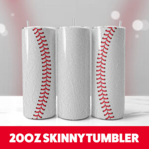 Baseball Vintage Grunge Baseball 20oz Skinny Tumbler PNG Digital Download 1