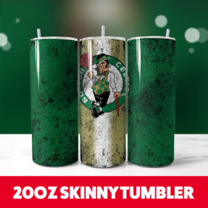 Basketball Celtics 20oz Skinny Tumbler PNG Digital Download 1