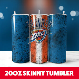 Basketball Thunder 20oz Skinny Tumbler PNG Digital Download 1
