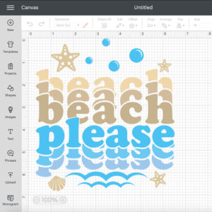 Beach Please SVG Summer stacked design SVG 2