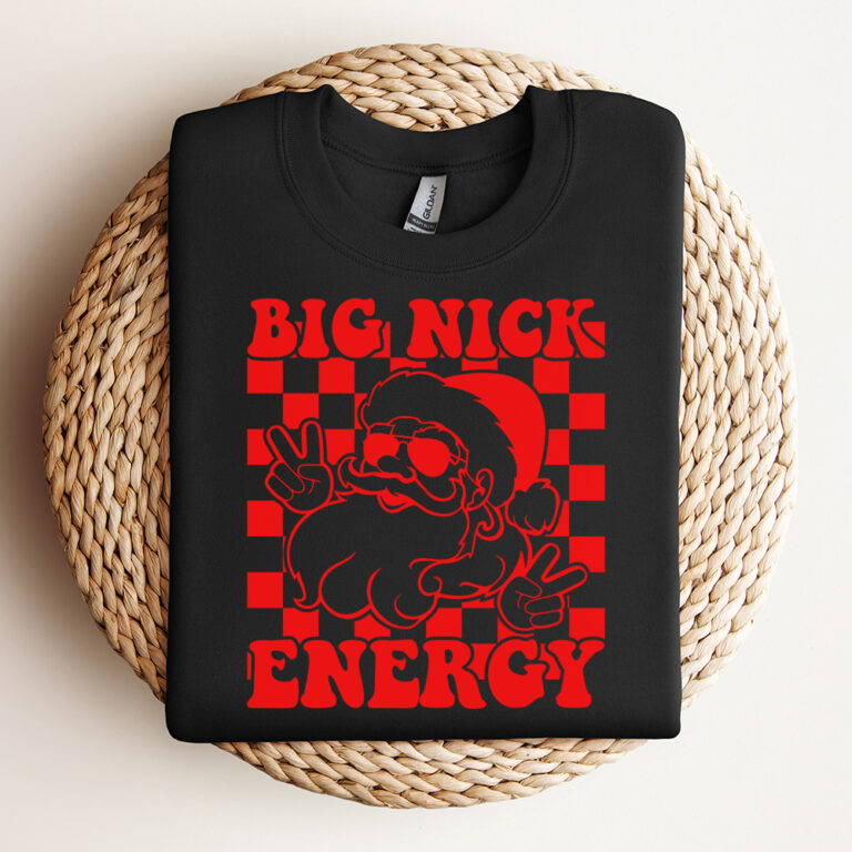 Big Nick Energy SVG Funny Ugly Christmas Sweater Light Dark T shirt Design SVG 3