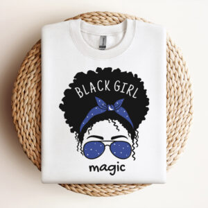 Black Girl Magic SVG Woman Face With Glasses SVG Messy Bun Mom Lifestyle SVG 3