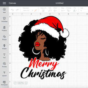 Black Girl Merry Christmas SVG 2
