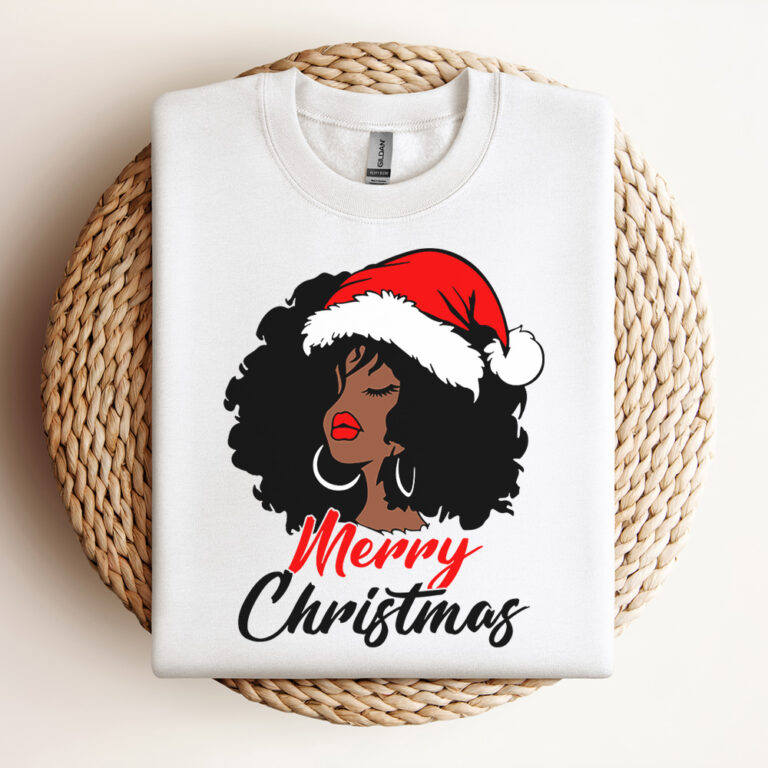 Black Girl Merry Christmas SVG 3