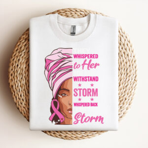Black I Am The Storm Breast Cancer Awareness Ribbon SVG 3