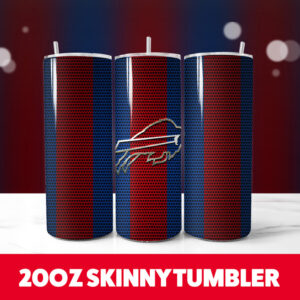 Buffalo Bills Football Team 11 20oz Skinny Tumbler PNG Digital Download 1