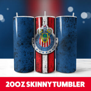 CD Guadalajara 20oz Skinny Tumbler PNG Digital Download 1