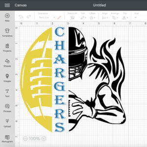 CHARGERS Half Football Half Player SVG Los Angeles Chargers SVG 2