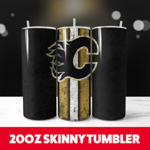Calgary Flames 20oz Skinny Tumbler PNG Digital Download 1