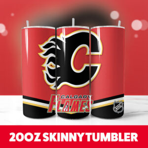 Calgary Flames 20oz Tumbler Wrap PNG Digital Download 1
