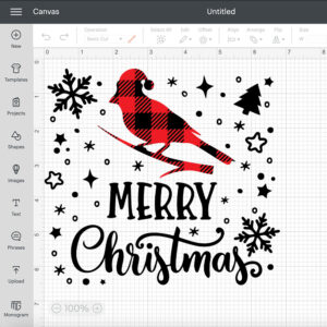 Cardinal Bird SVG Merry Christmas SVG Buffalo Plaid 2
