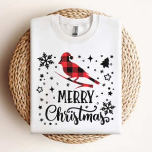 Cardinal Bird SVG Merry Christmas SVG Buffalo Plaid 3