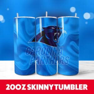 Carolina Panthers Football Team 3 20oz Skinny Tumbler PNG Digital Download 1