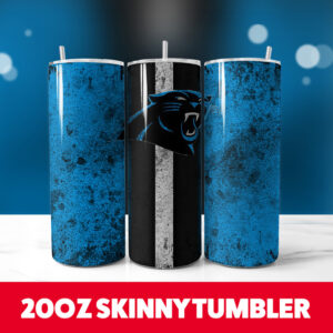 Carolina Panthers Football Team 8 20oz Skinny Tumbler PNG Digital Download 1