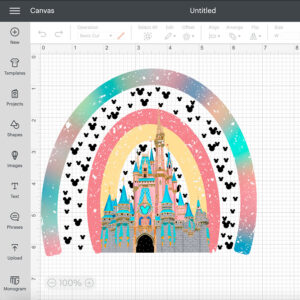Castle Mouse Rainbow Vacation Design Mouse Design Rainbow PNG 2