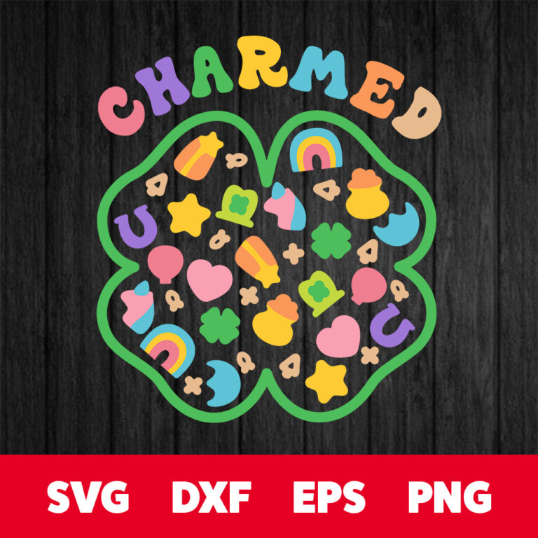 Charmed SVG Clover St Patricks Day T shirt Color Design SVG PNG Cut Files 1