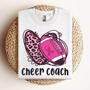 Cheer Coach Leopard Cheerleading Football Mom Breast Cancer SVG 3