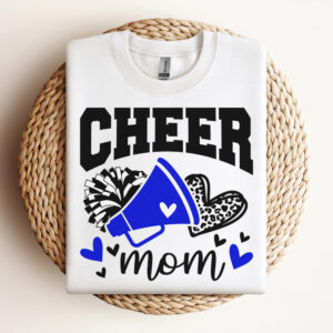 Cheer Mom Blue Megaphone SVG Cheerleader T shirt Design SVG Cut Files 3