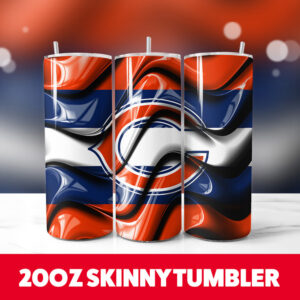 Chicago Bears 12 20oz Skinny Tumbler PNG Digital Download 1