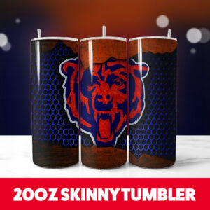 Chicago Bears 7 20oz Skinny Tumbler PNG Digital Download 1