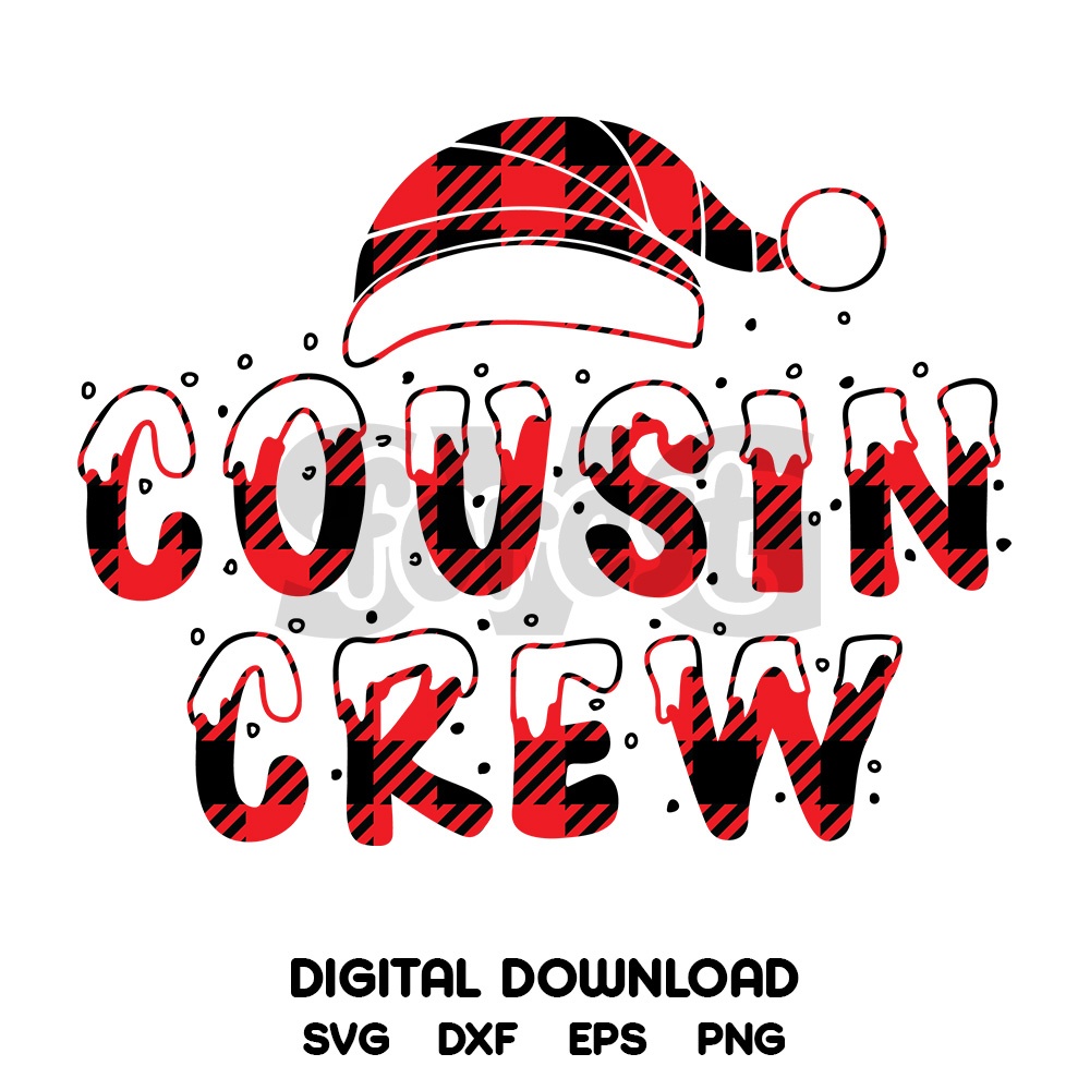 Christmas Cousin Crew, Buffalo Plaid, Cousins Crew SVG, Digital Download