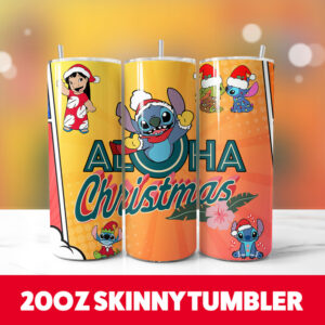 Christmas Stitch 20oz Tumbler Wrap 10 PNG Digital Download