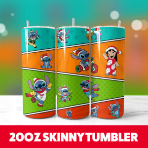Christmas Stitch 20oz Tumbler Wrap 4 PNG Digital Download