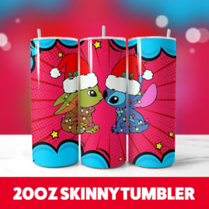 Christmas Stitch 20oz Tumbler Wrap 40 PNG Digital Download