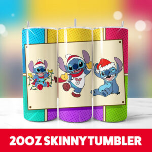Christmas Stitch 20oz Tumbler Wrap 47 PNG Digital Download
