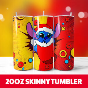 Christmas Stitch 20oz Tumbler Wrap 48 PNG Digital Download